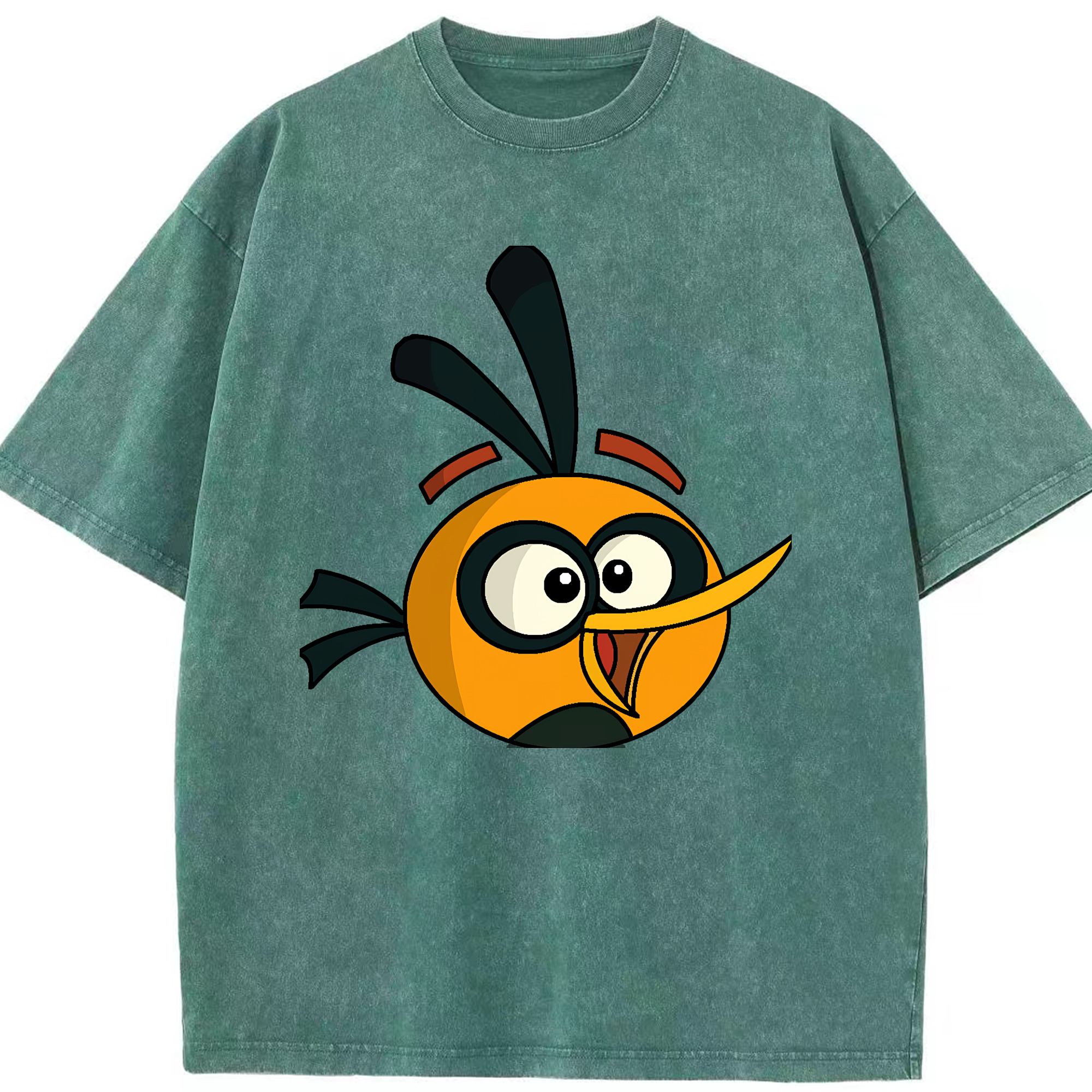 （画像用） Angry Birds アングリーバード 綿100% ヴィンテージ風 半袖Tシャツ（フロントプリント）